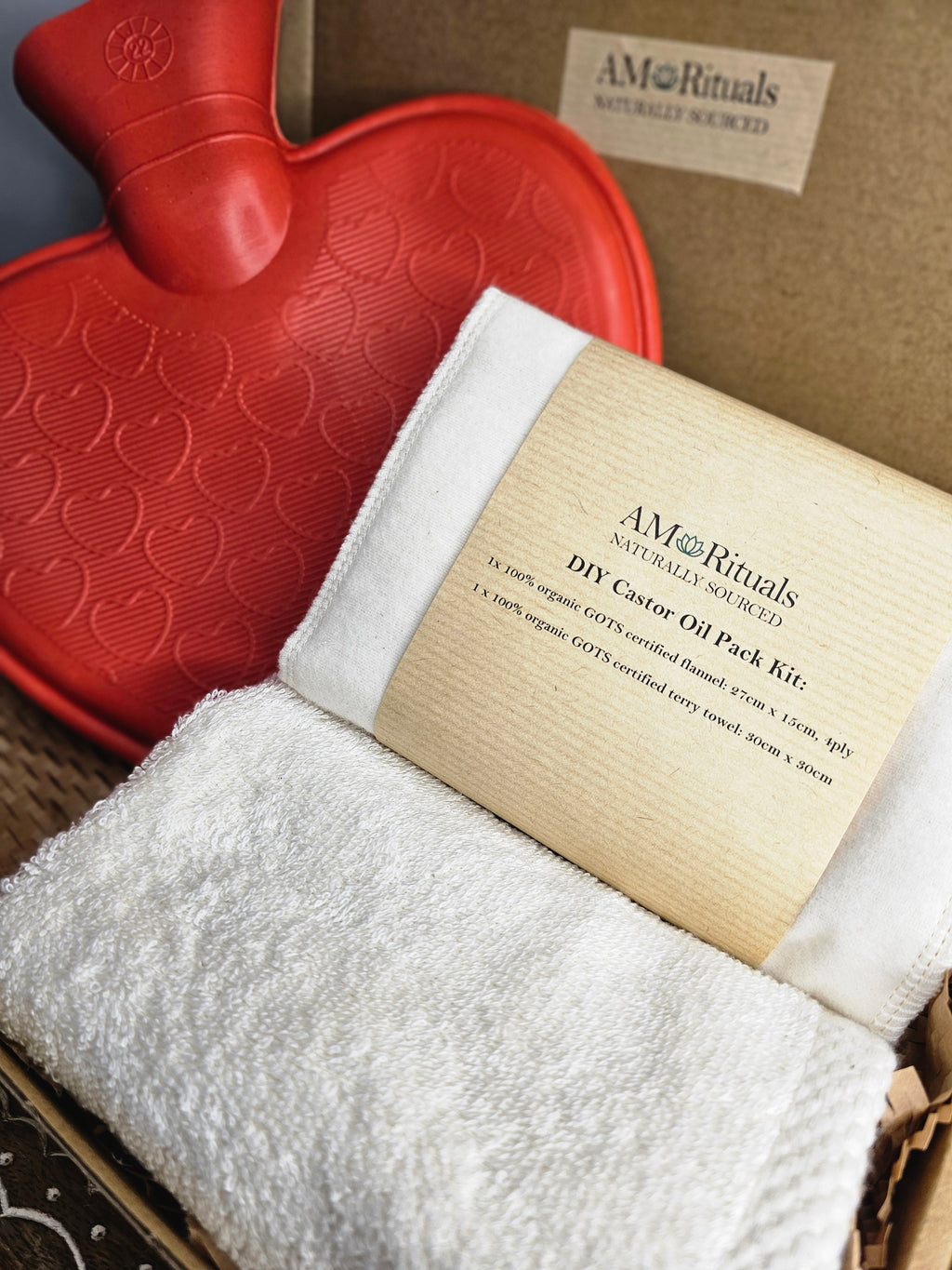 DIY Castor Oil Pack Kit with Hot Water Bottle, photo 1