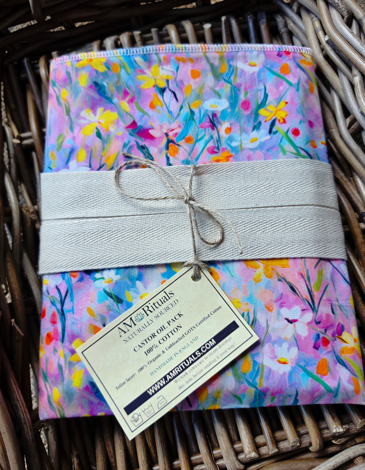 Castor Oil Pack, Pastel Flowers, photo 1