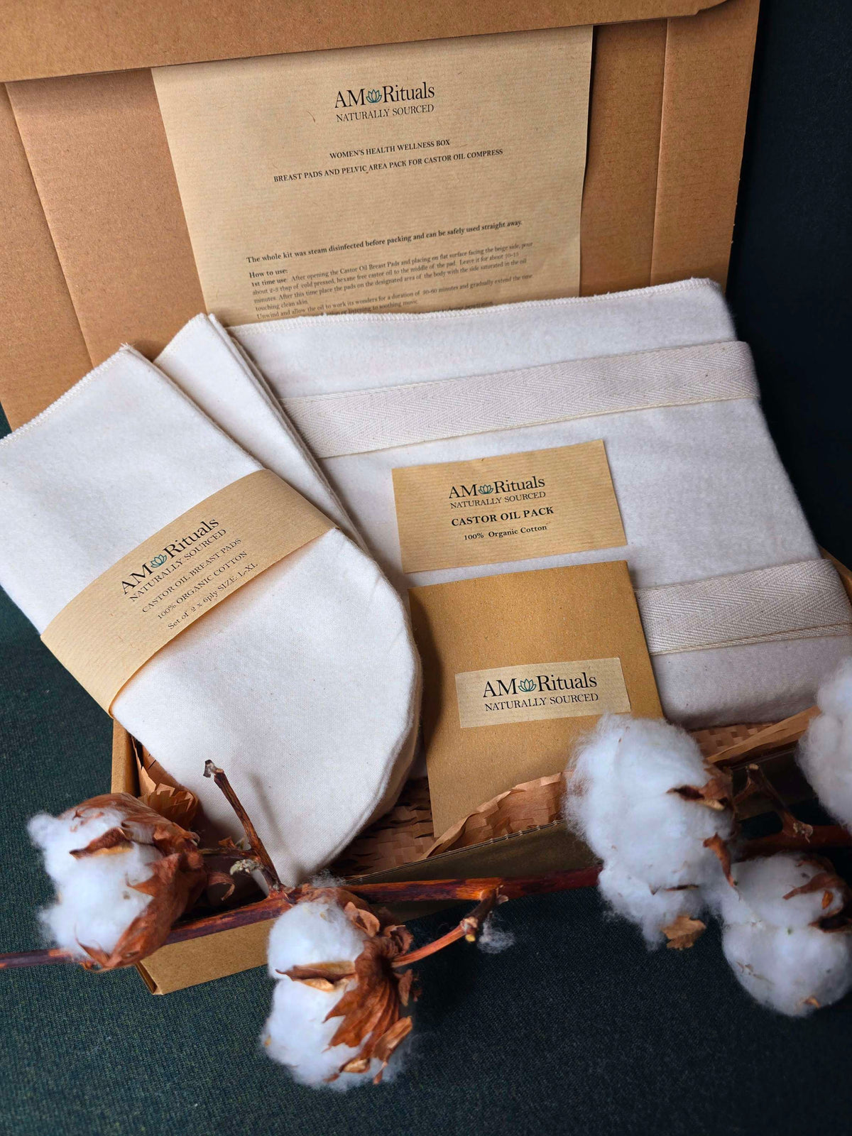 Castor Oil Pack & Breast Pads Gift Box, L-XL