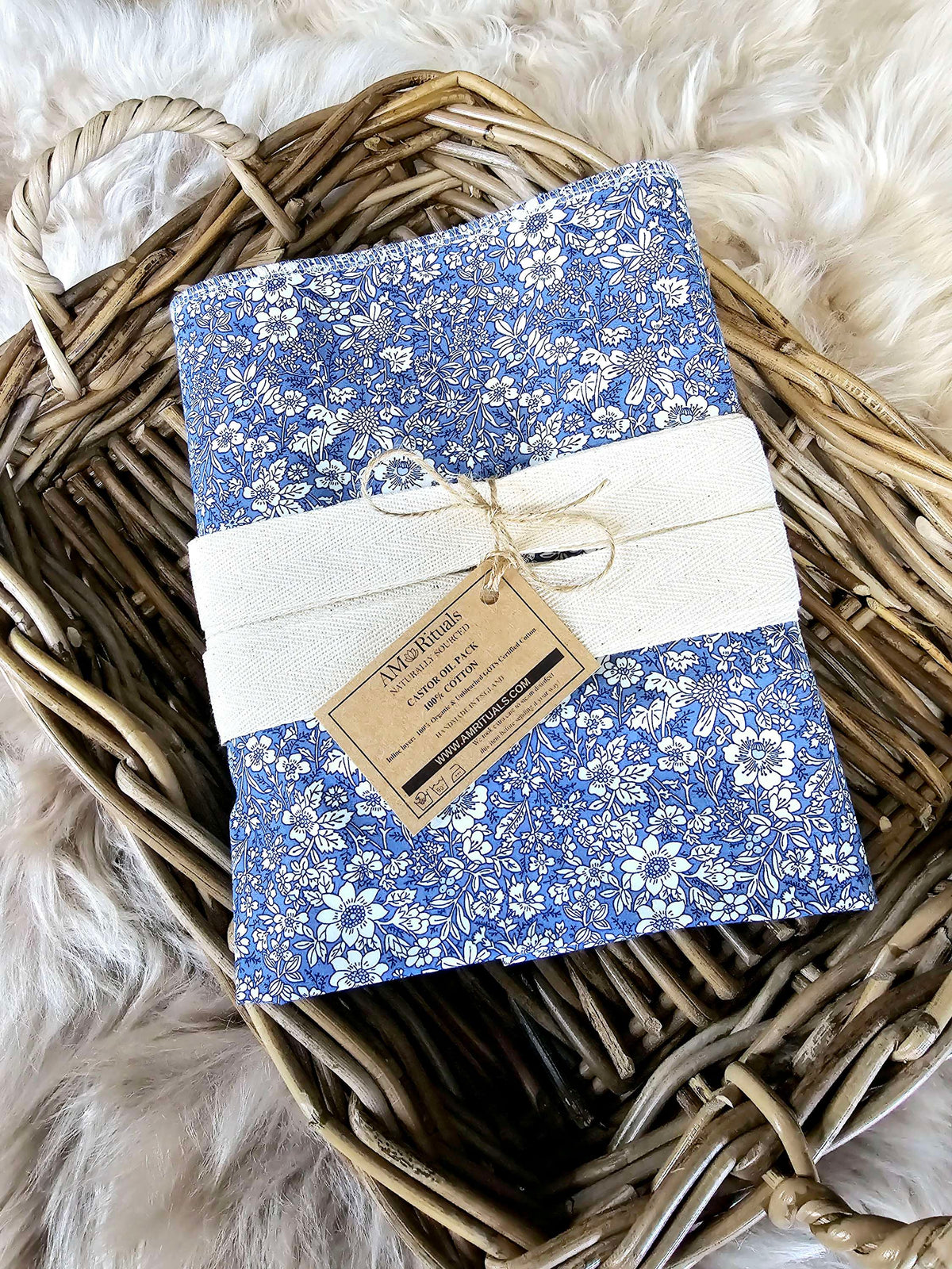 Castor Oil Pack, Blue Flowers - photo 4