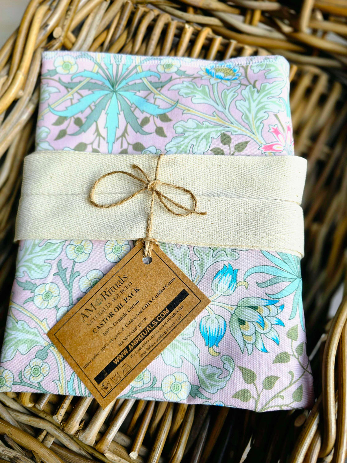 Organic Castor Oil Pack, Flower Garden Pink